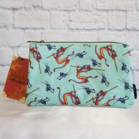 Loungefly Handbags - Loungefly Mulan Companion Friend Mushu Dragon Crikee Zip Disney Travel Pouch New